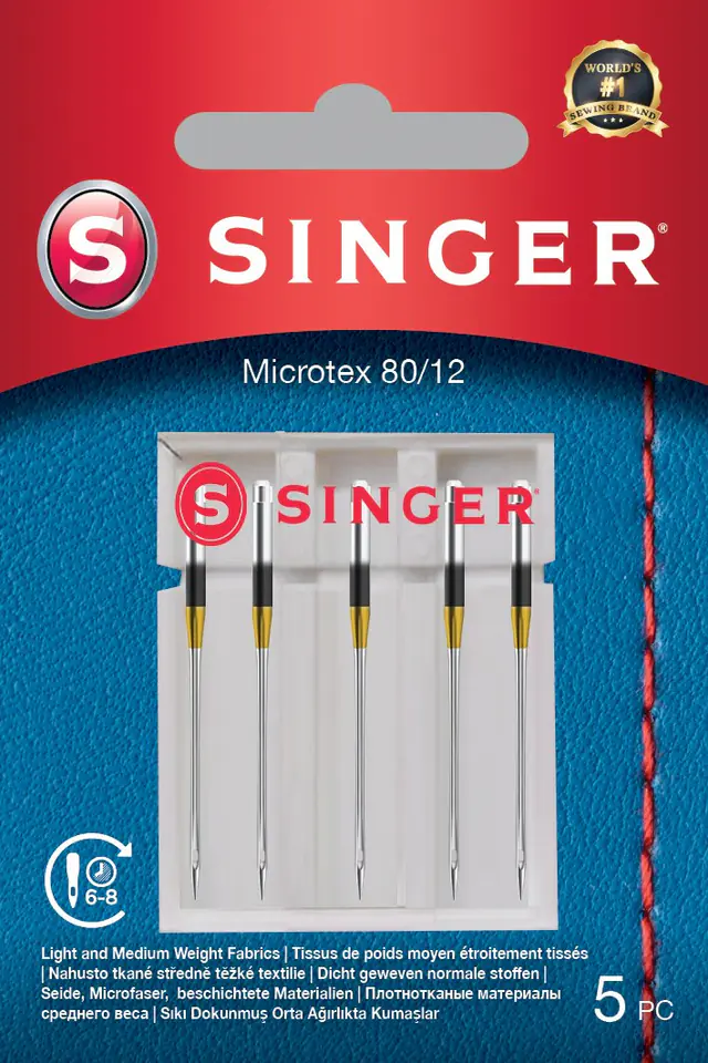 Singer Microtex Needle 80/12 5PK Wasserman.eu