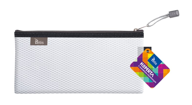 Koperta 24x12cm z suwakiem metalowym TETIS BT609-B biała