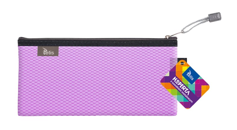 Koperta 24x12cm z suwakiem metalowym TETIS BT609-F Fiolet