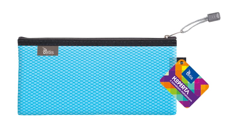 Koperta 24x12cm z suwakiem metalowym TETIS BT609-N niebieska