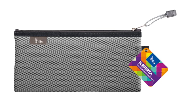 Koperta 24x12cm z suwakiem metalowym TETIS BT609-V czarna