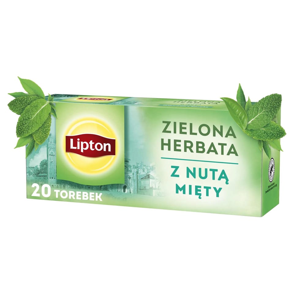 Herbata LIPTON (20 torebek) zielona z nutą mięty GREEN MINT