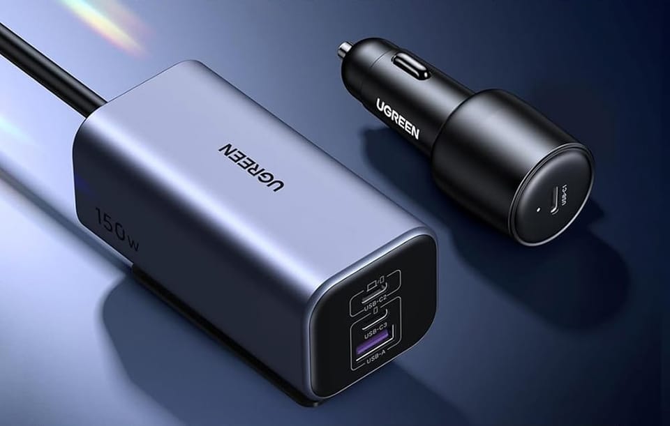 Ładowarka samochodowa UGREEN EC706 150W USB+3x USB-C