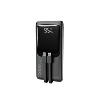 Power Bank Gembird 10000 mAh QC3.0 PD zintegrowane kable 20W czarny