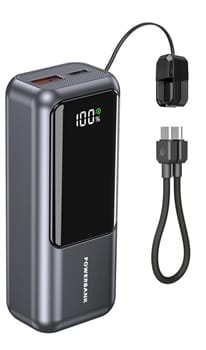 Power Bank Gembird PB10-PD20-LCD-02 10000 mAh QC3.0 PD 20W szary