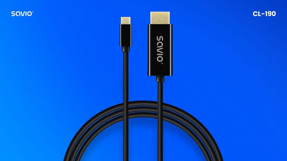 CL-191 USB-C to HDMI Cable - 30 Hz, 2 m, Plastic