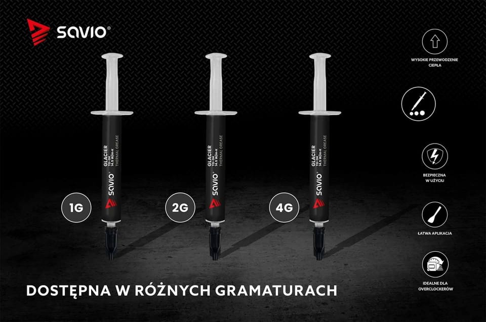 Pasta termoprzewodząca Glacier 14,5 W/mK, 4g TG-04