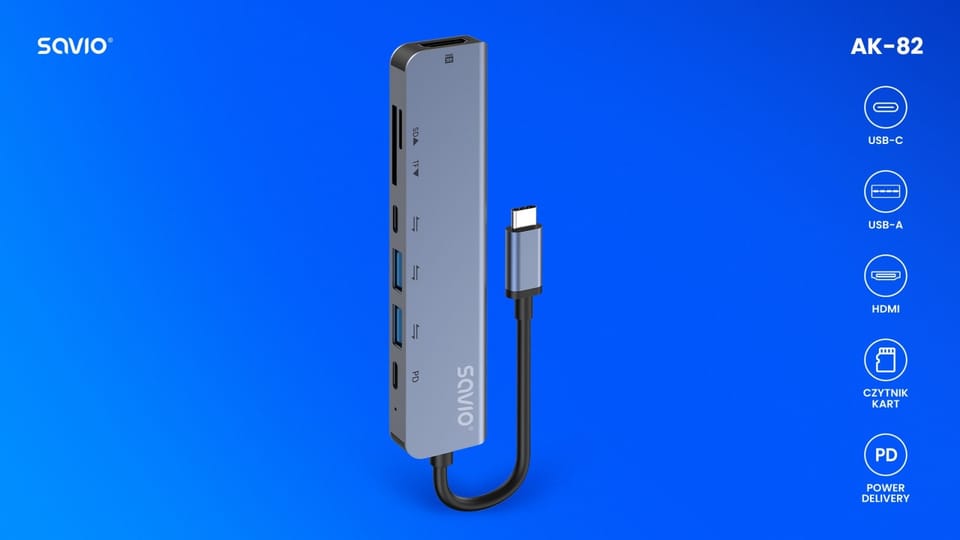 HUB USB-C 7w1 AK-82