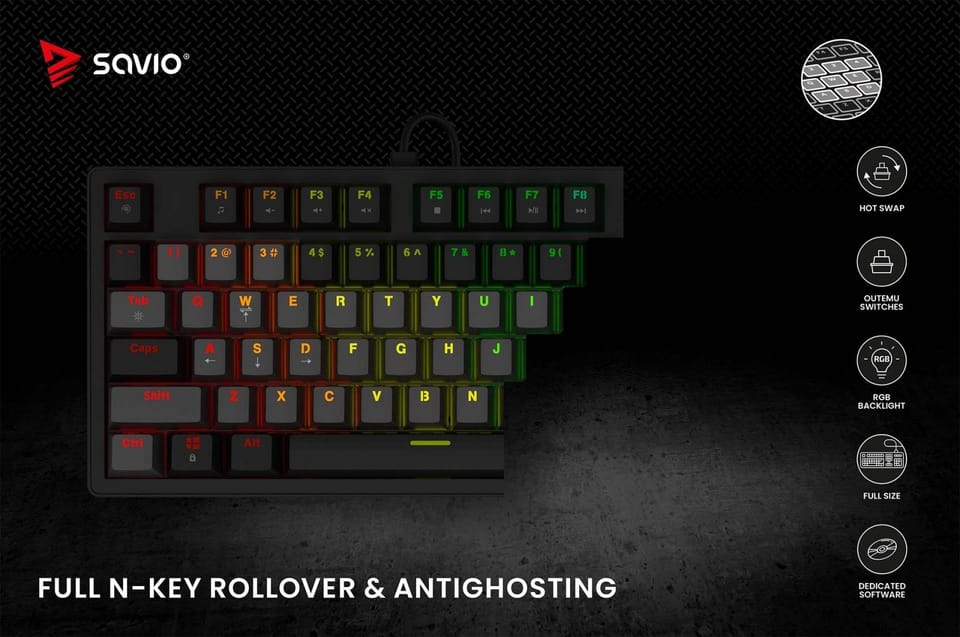 Keyboard STYX RED SAVIO