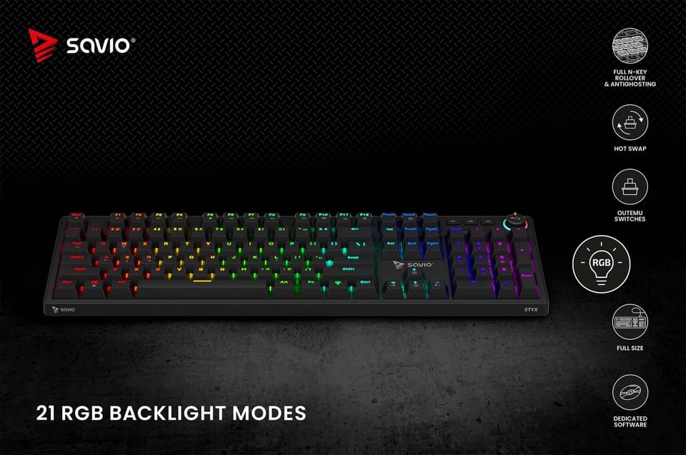 Keyboard STYX RED SAVIO