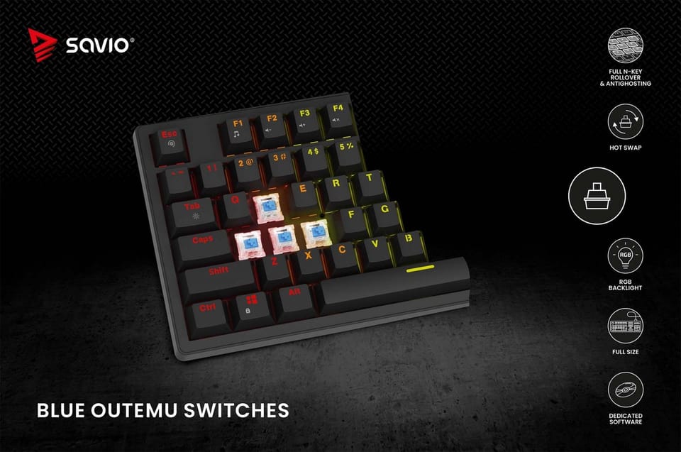 Keyboard STYX Blue SAVIO
