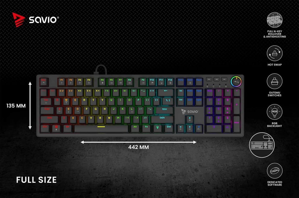 Keyboard STYX RED SAVIO
