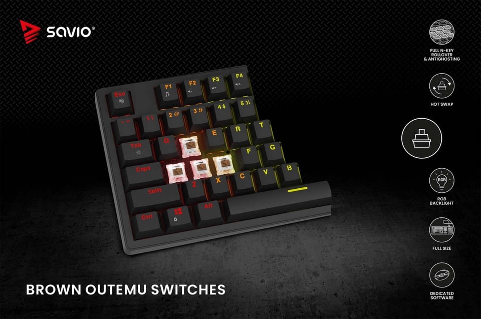 Keyboard STYX Brown SAVIO