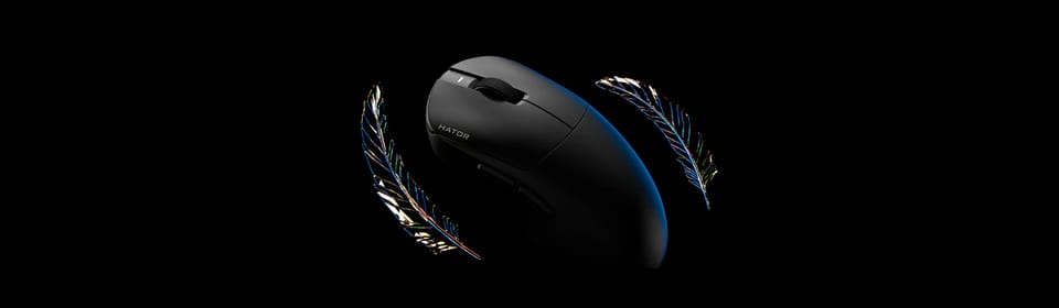 Mysz dla graczy bezprzewodowa Hator Quasar 3 Pro czarna