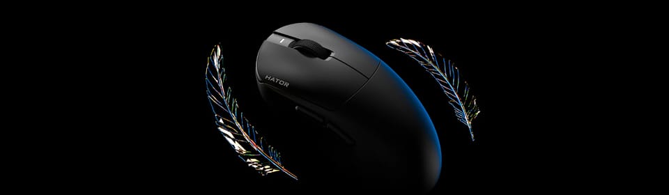 Mysz dla graczy bezprzewodowa Hator Quasar 3S Pro Wireless czarna