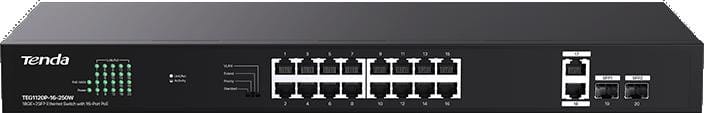 SWITCH POE TENDA TEG1120P-16-250W
