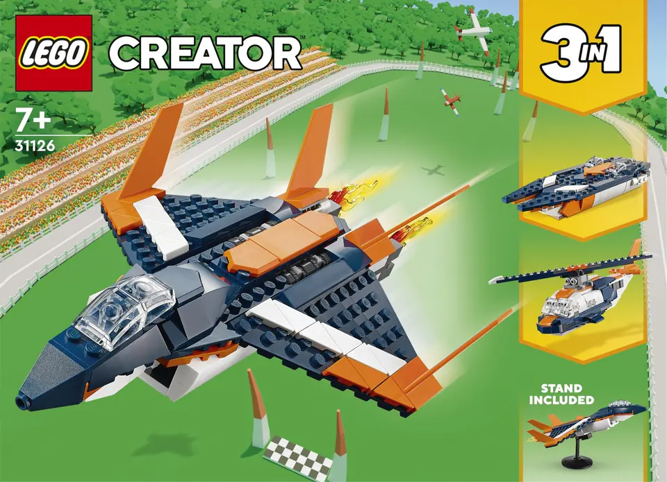 Bricks Lego Creator 31126 3 in 1 Supersonic jet Wasserman.eu