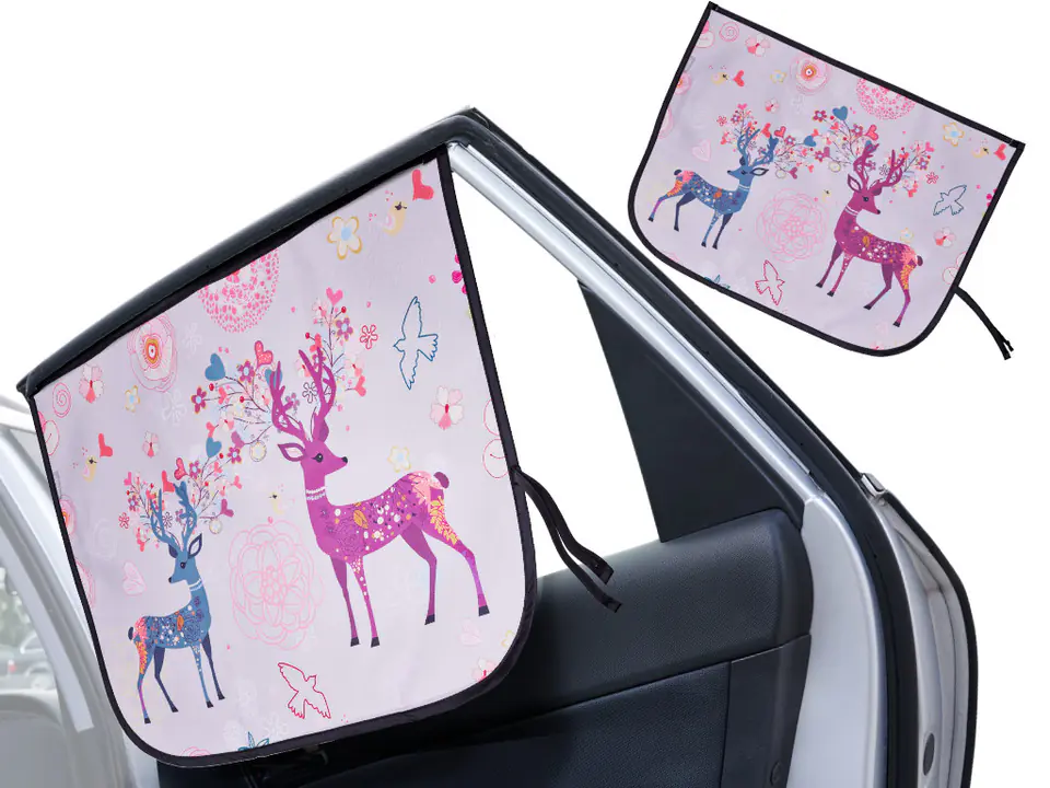 Curtain Magnetic Car Window Cover Deer