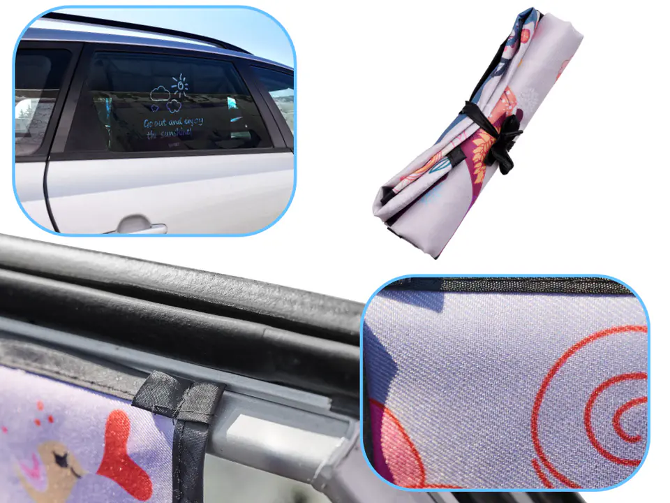 Curtain Magnetic Car Window Cover Deer