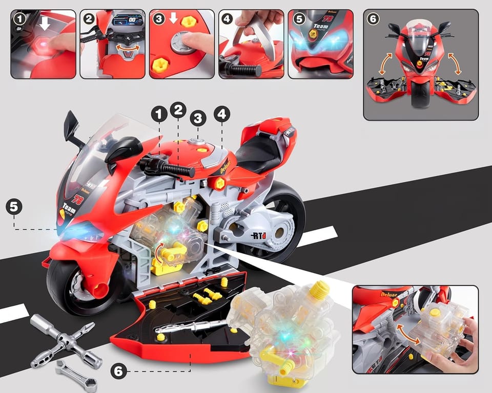 Zestaw Małego Mechanika Warsztat Motor Motocykl Silnik do rozkręcania i skręcania TUNING