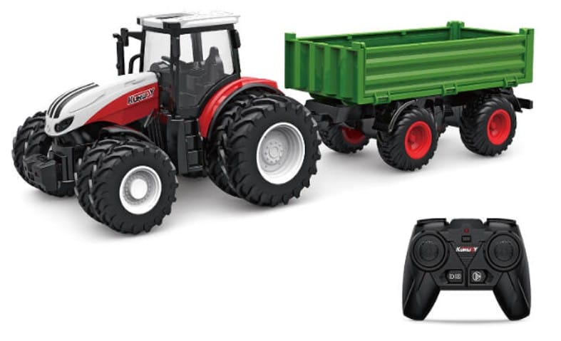 Ciągnik Z Przyczepą Duży Traktor Zdalnie Sterowany RC 1:24