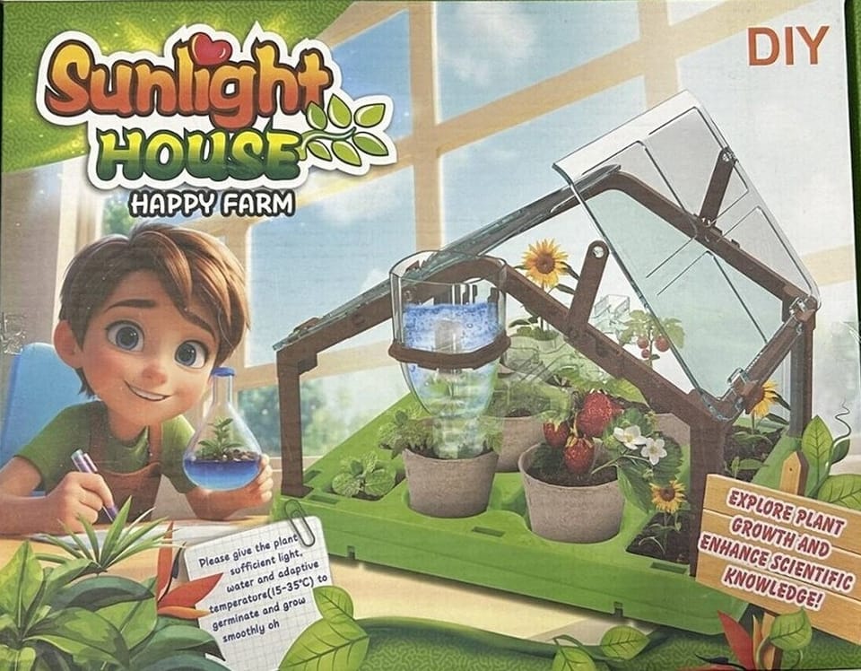 Szklarnia Dla Dzieci Mini Ogród Ogródek Plantacja + Akcesoria