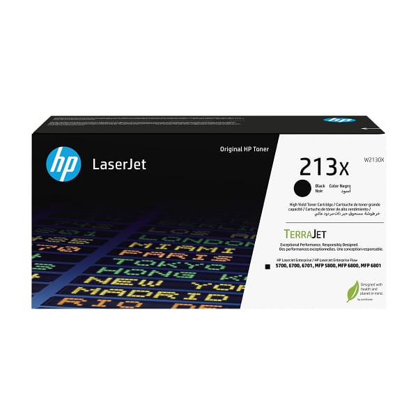 HP 213X Black High Yield Toner Cartridge W2130X W2130-00006a EMEA