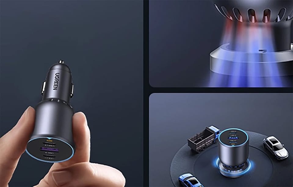 Ładowarka samochodowa UGREEN EC705 130W USB-A+2xUSB-C