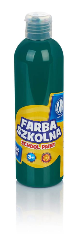 Farba szkolna Astra 250 ml - zielona ciemna 301217015 ASTRA