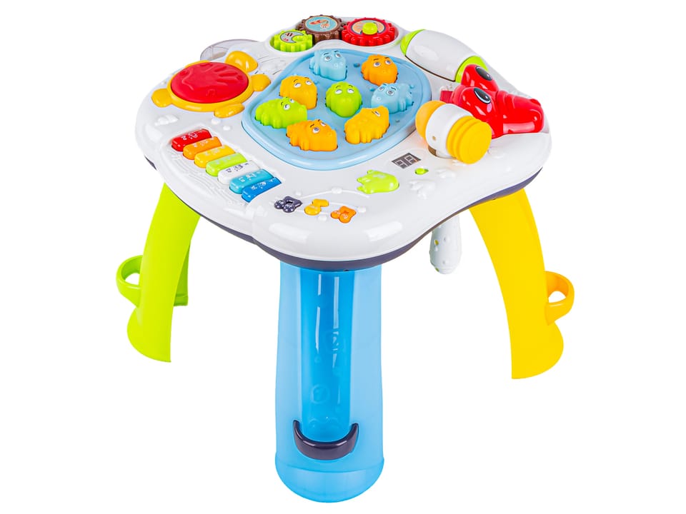 Multifunkcyjny Edukacyjny Muzyczny Stolik Dla Dzieci KROKODYL Pianinko Zbijak