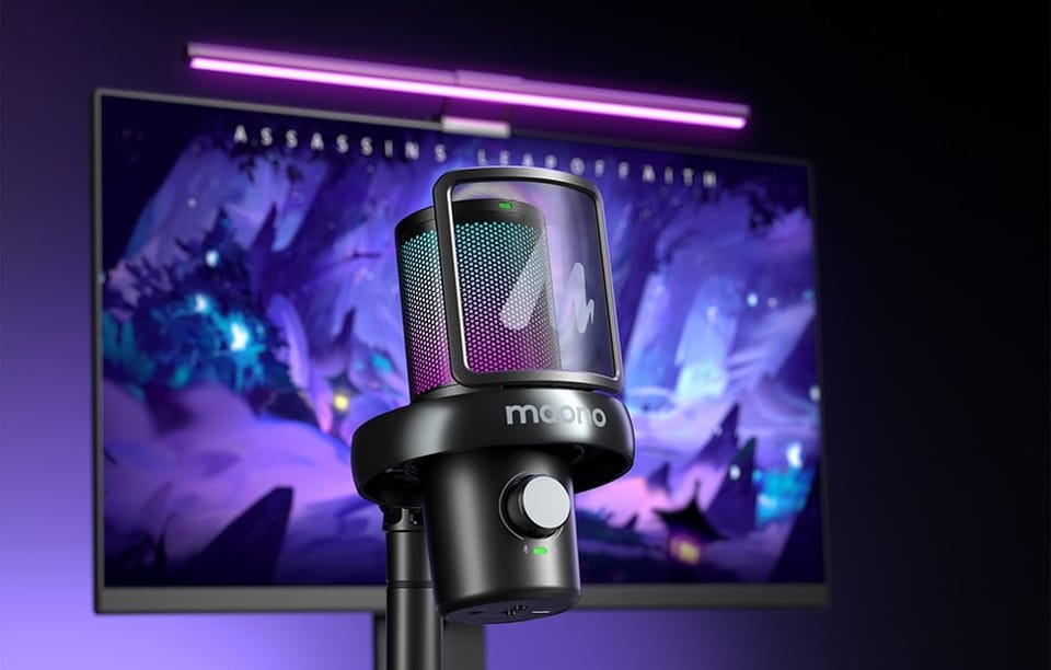 Mikrofon gamingowy MAONO DM40 Pro bezprzewodowy (czarny)