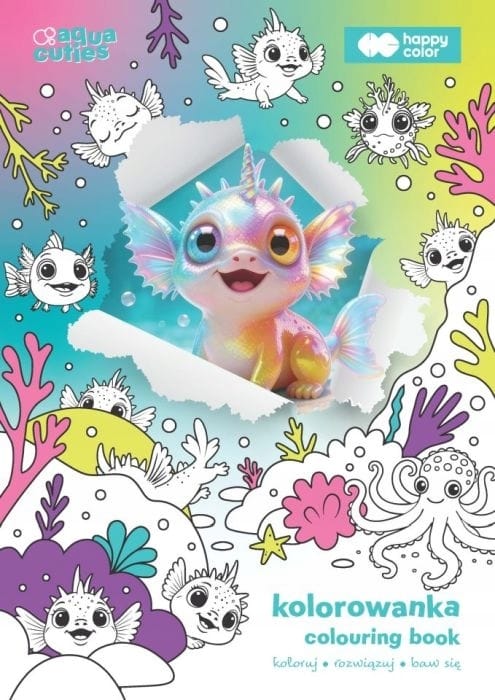 Kolorowanka Aqua Cuties 90g/m2 A4 16str. HA 4720 2030-AC01 HAPPY COLOR