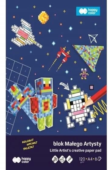 Blok kolorowanka Małego Artysty A4 Pixi Planet 120g/m2 8ark. HA 3812 2030-MAPP HAPPY COLOR