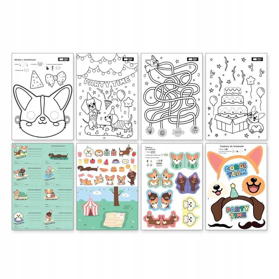 Blok kolorowanka Małego Artysty A4 Corgi Team 120g/m2 8ark. HA 4721 2030-CT01 HAPPY COLOR