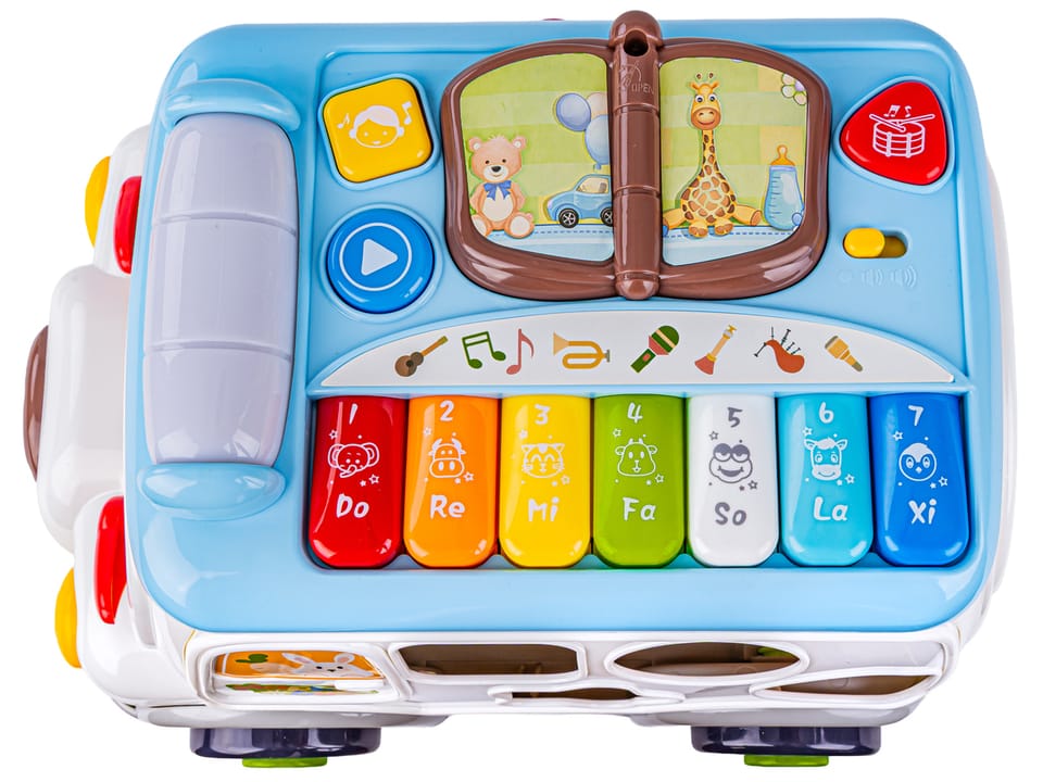 Multifunkcyjny Edukacyjny Samochód Autobus Do Skręcania Pianinko Sorter