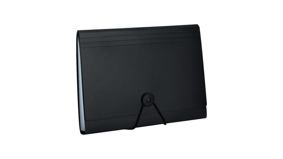 Teczka harmonijkowa A5 PP 13 przegródek czarna TH-A5-01 BIURFOL