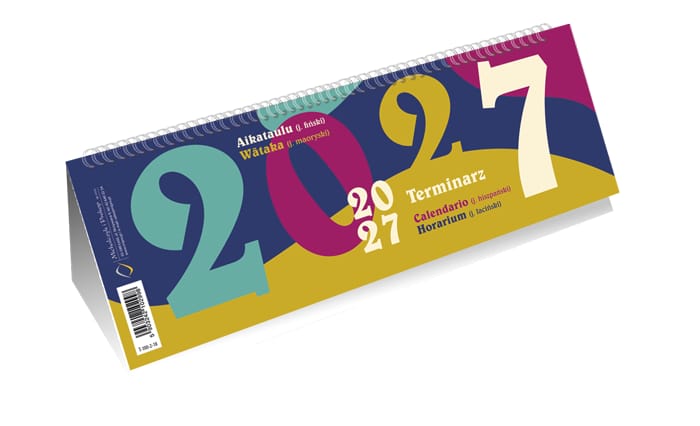 Kalendarz ze spiralką poziomy 2027 T-100-2-18 Michalczyk i Prokop