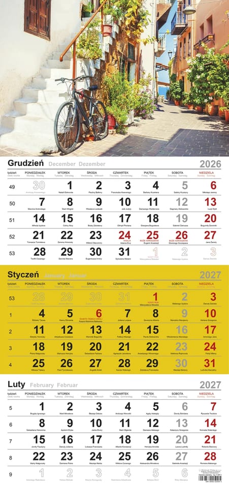 Kalendarz trójdzielny(H) WŁOSKA ULICZKA T-106T-04 Michalczyk i Prokop