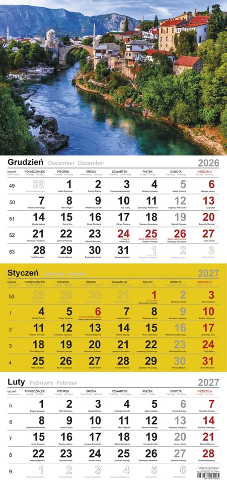 Kalendarz trójdzielny(H) RZEKA T-106T-08 Michalczyk i Prokop