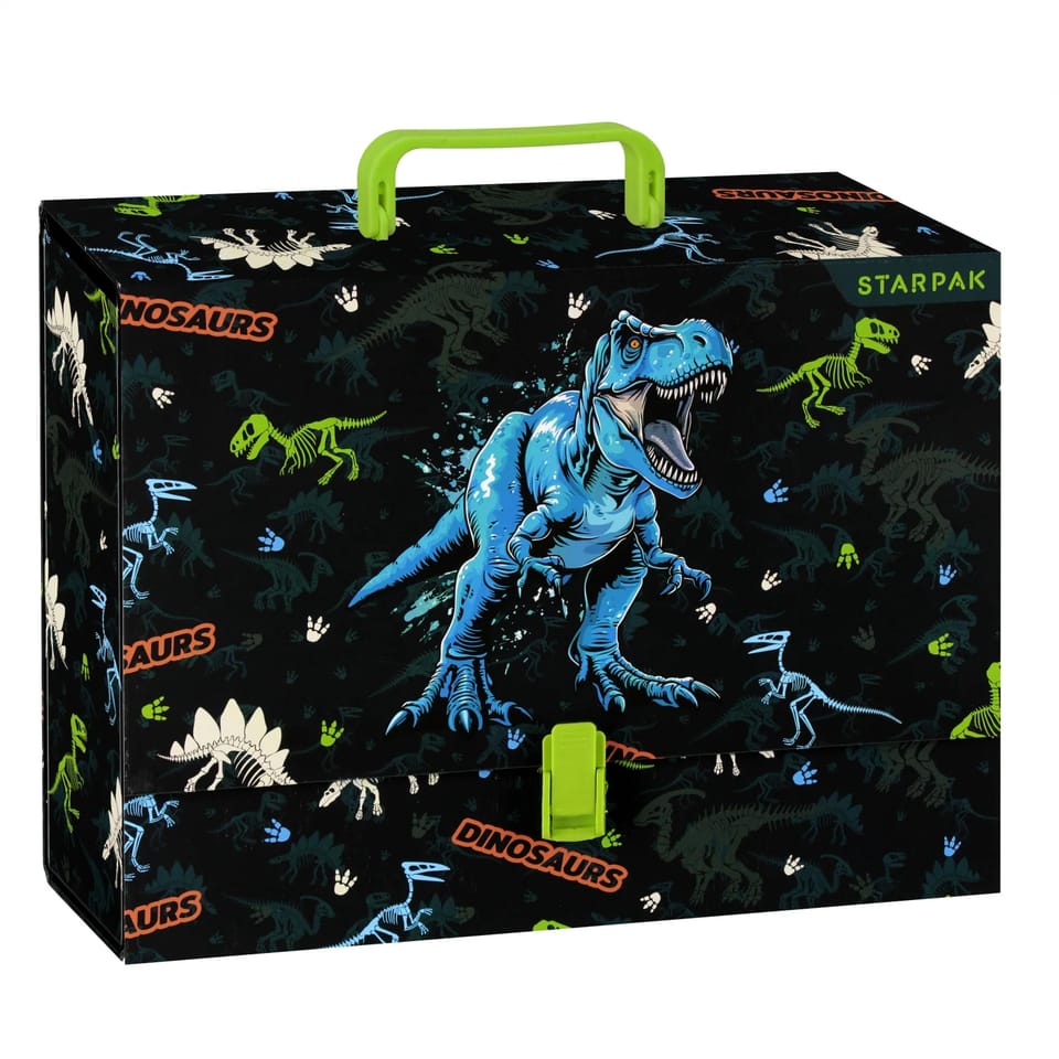 Teczka z rączką A4 9cm DINO GLOW 559319 STARPAK