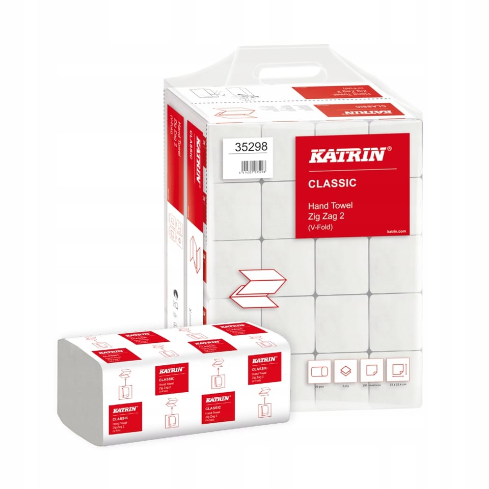 Ręcznik ZZ V-FOLD KATRIN biały Classic 35298(20x200szt) folia