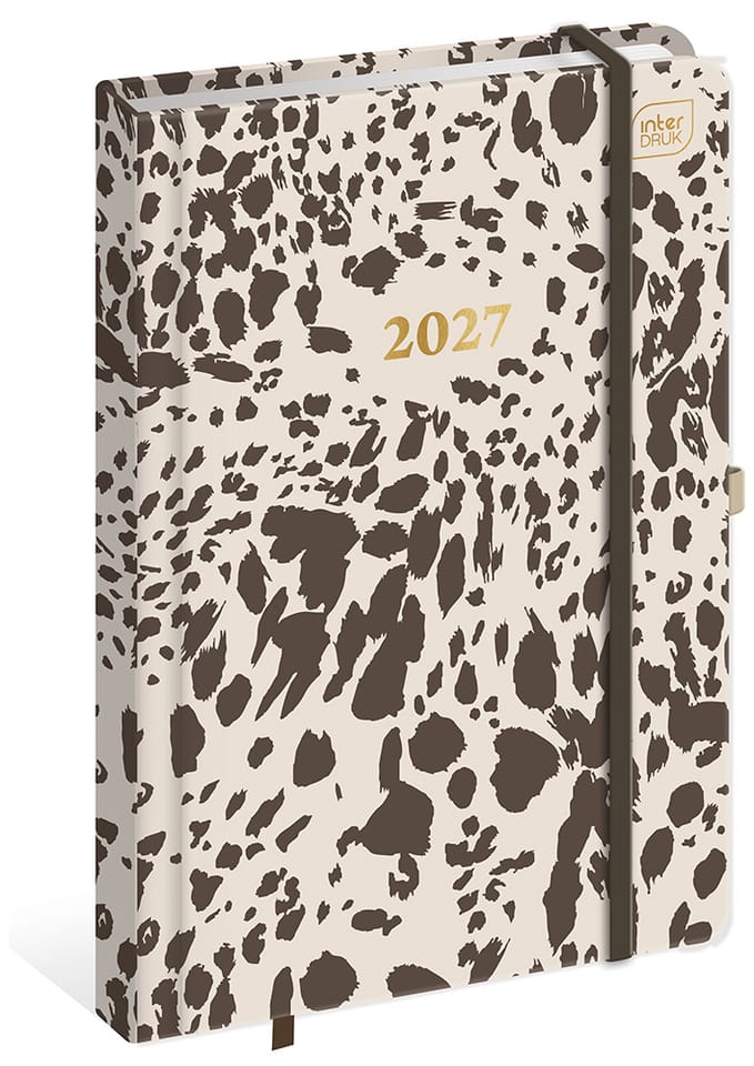 Kalendarz książkowy 2027 A5 192 Metallic Brown Cents INTERDRUK