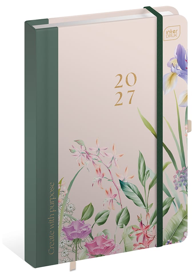 Kalendarz książkowy 2027 A5 192 TO Hybryda Garden INTERDRUK