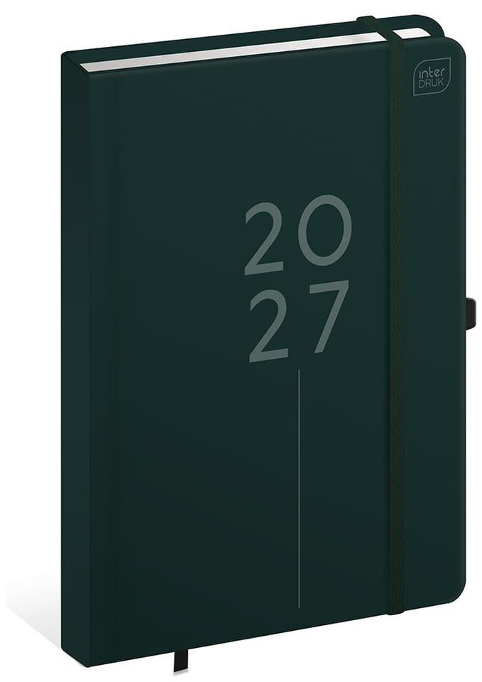 Kalendarz książkowy 2027 A5 384 Mat+UV Elegance INTERDRUK