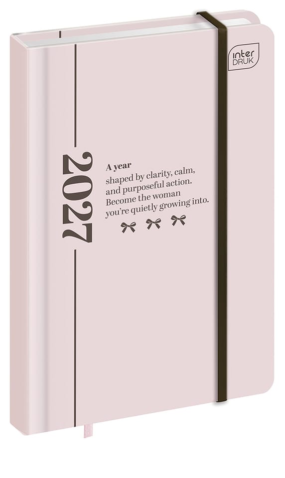 Kalendarz książkowy 2027 A6 192 Mat+UV Simplicity INTERDRUK
