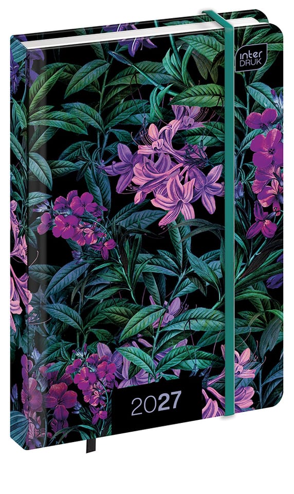 Kalendarz książkowy 2027 A6 192 Mat+UV Lilac INTERDRUK
