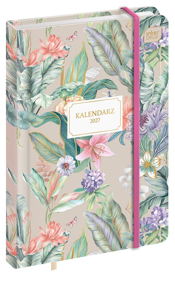Kalendarz książkowy 2027 A6 192 Metallic Exotic INTERDRUK