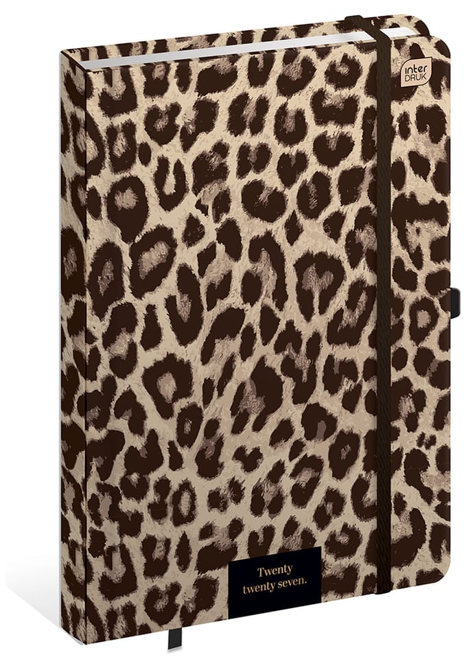 Kalendarz książkowy 2027 B5 192Mat+UV Leopard INTERDRUK