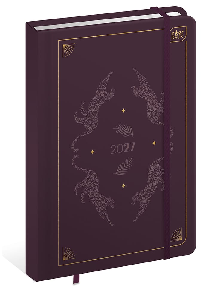 Kalendarz książkowy 2027 B6 192 Metallic Satin INTERDRUK