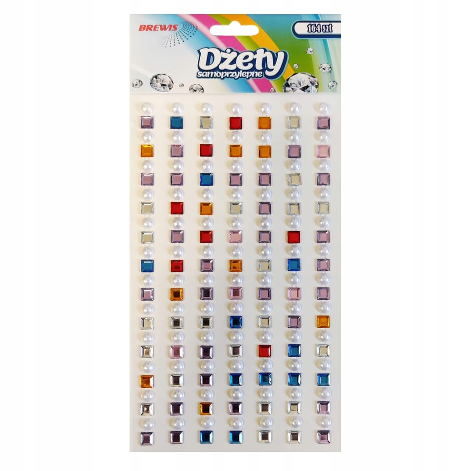 Dżety samoprzylepne kwadraty 164szt. DS88 BREWIS